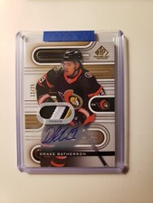 2022/23 SP Games Used DRAKE BATHERSON Game Used Patch/Auto #12/25 - Ottawa SSP!