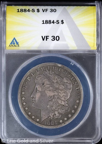 1884-S $1 Morgan Silver Dollar ANACS VF 30