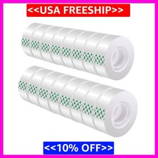 Clear Transparent Tape Rolls 3/4" x 1000" Dispenser Refill 16 Tape Rolls Scotch