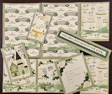 Sewn Premade Scrapbook Page/Junk Journal/Folio/Sewn Mat Set - Happily Ever After