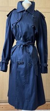 Burberry  Navy Trench Coat Belted Nova Check ...