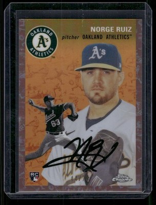 2023 Topps Chrome Platinum Anniversary #101 Norge Ruiz Cream / Rose Gold /75