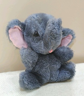 Vintage 1974 Dakin Baby Elephant Plush 6.5'' Stuffed Animal 1970s Toy Nutshells