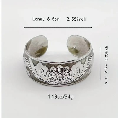 Western Equestrian Antique Silver CUFF BRACELET | eBay