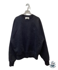 ami Heart Logo Crewneck Sweatshirt Size: M Black Men USW002.747