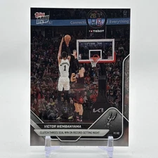 2025-26 NBA Topps Now Victor Wembanyama Base Card #49 Spurs IN HAND