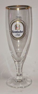 Krombacher Pils footed Beer Glass Germany