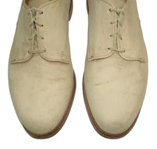 Sz 11.5 EEE EXTRA WIDE, ALLEN EDMONDS ORLEAN Men's Beige Suede Shoes, Dirty Bucs