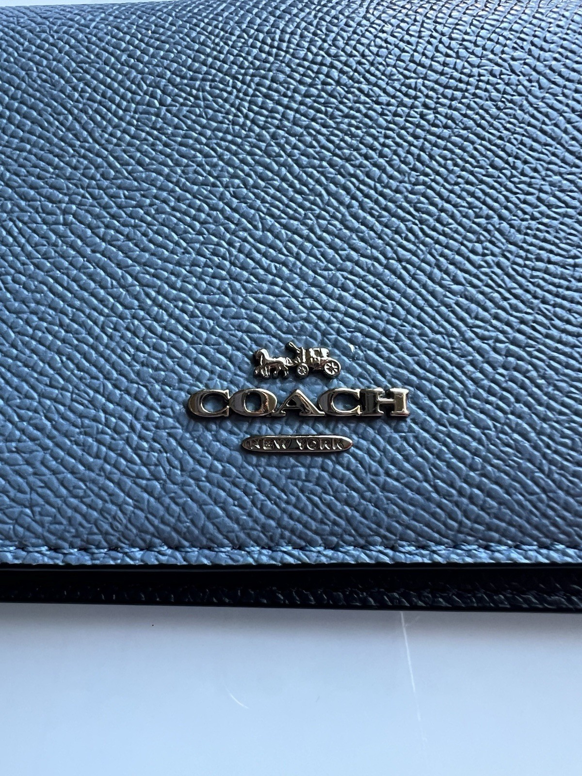Coach Leather Checkbook Cover with Pen Slot and Card Pockets