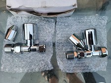 Chrome Straight Radiator Valve Pair 15mm 43146-0002 BX220AW