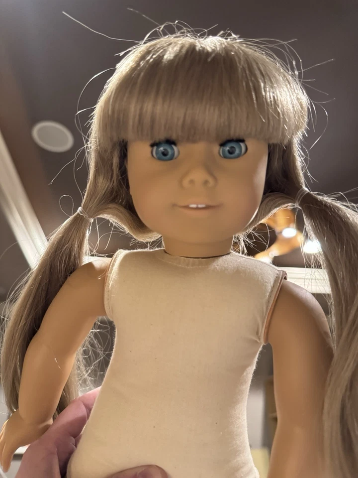 American Girl Nice Company Blanco Cuerpo Kirsten 1988 Oropel Cabello Impresionantes Ojos Foto 4 de 4