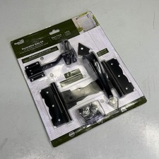 NATIONAL HARDWARE Decorative Gate Hardware Kit Steel 8" Black Finish N343-467