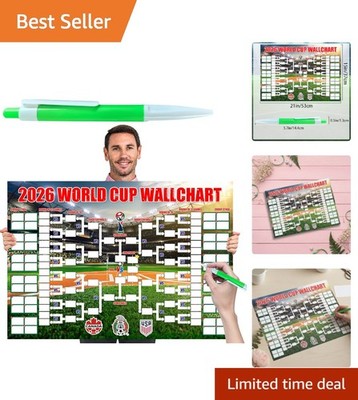 48-Team Showcase & Match Tracker Poster for World Cup 2026 - Unframed