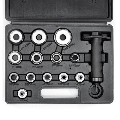 NEIKO 02604A Hole Punch Set | SAE & Metric, 3/16    14 Piece Set, Silver 