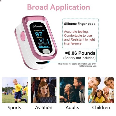 Splash Resistant Fingertip Oximeter with Real-Time SpO2 & Pulse Rate Display