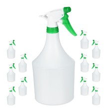 Set de 12 pulverizadores 1 litro, Bote spray, Botella pulverizador agua, Verde
