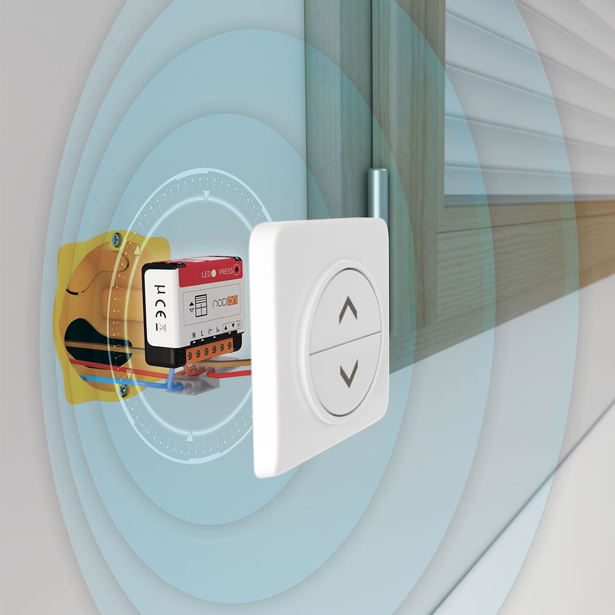 Module d'éclairage interopérable étanche Zigbee blanc NodOn pour micromodule domotique