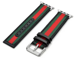 Apple Bracelet de sport de montre Nylon Band Gucci Design 38-40-41mm NEW