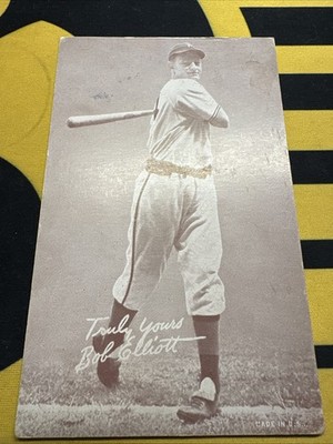 Bob Elliott 1939-46 Salutation Exhibit EX Braves Vintage Baseball Card MLB
