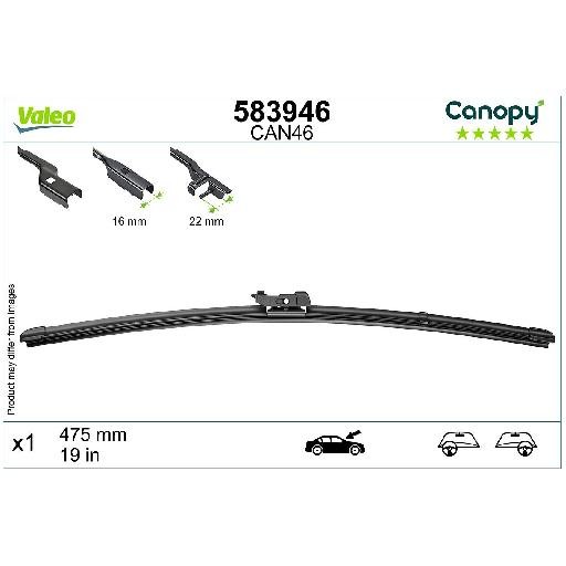 Wischblatt Vorne Rechts FüR Fiat Talento 296 1.6 2.0 16 Bis 26 Valeo Neu R9M452-image