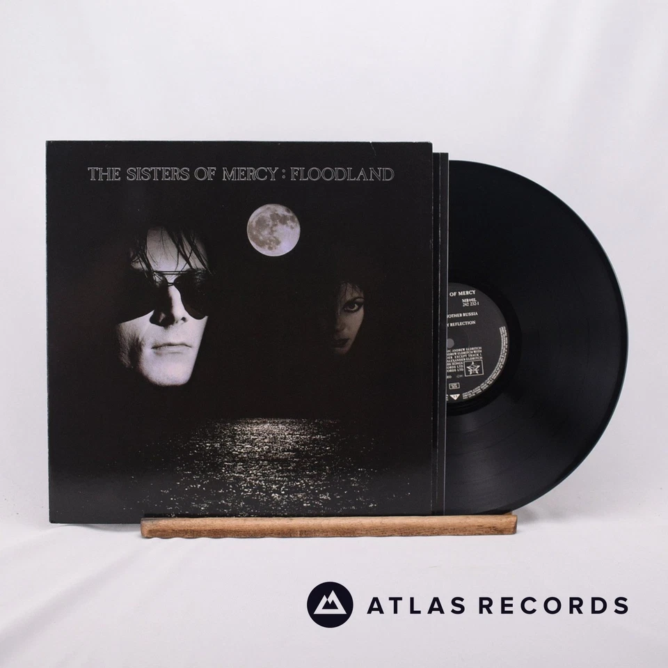 The Sisters Of Mercy Floodland 1-A 1-B Lyric Sheet LP Album Vinyl Record - EX/EX - Image 2 of 4