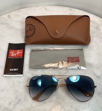 RAY BAN RB3025 Aviator Large Metal 001-3F 58 14 Sunglasses W/ Case Italy