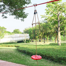 65ft Zipline Kit for Kids and Adults, Slackers Zipline up to 500 lbs.