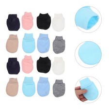 8 Pairs Infant No Scratch Mittens Cotton Newborn Baby Mittens Soft Anti-Scratch