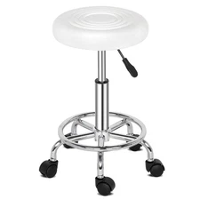 Adjustable Hydraulic Seat, Rolling Spa Salon Stool Chair with Swivel Wheels