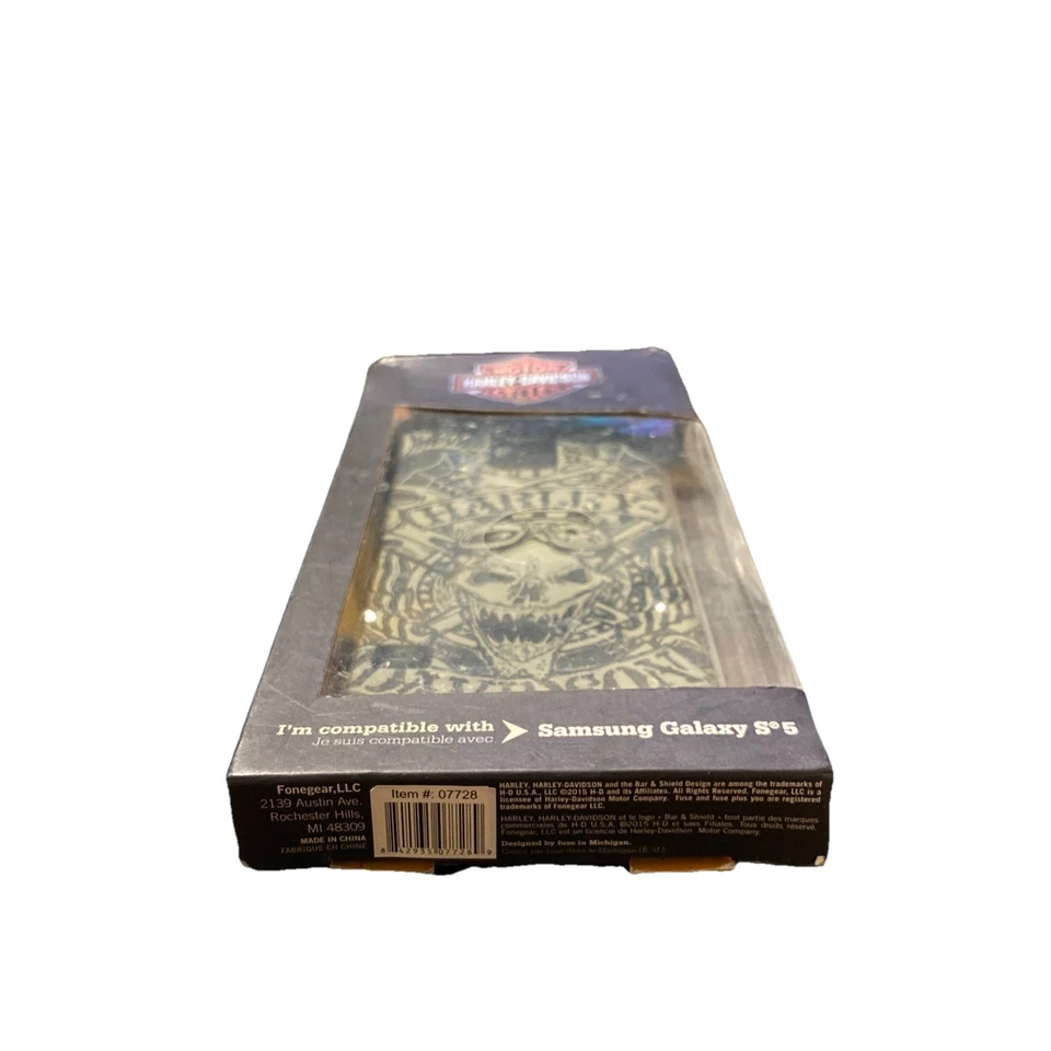 Harley Davidson 7728 Silicona TPU Verde Calavera Cubierta para Samsung Galaxy S5 Foto 2 de 4