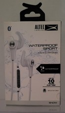 Altec Lansing  Waterproof Sport Bluetooth In Ear Earphones - White  NEW 
