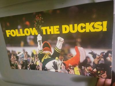 #ad #ad Oregon Ducks Picture Banner 15x9 Follow The Ducks Puddles Football Rose Bowl $36.34