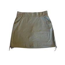 Columbia Women's Tan Skort Skirt Shorts M Side Tie Pockets Outdoor Adventure