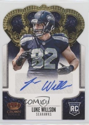 2013 Crown Royale Gold Die-Cut Signatures 41/49 Luke Willson Rookie Auto RC 0e6j