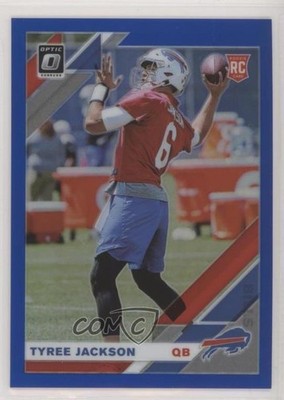 2019 Panini Donruss Optic Rookies Blue Prizm 78/150 Tyree Jackson Rookie RC 6s2