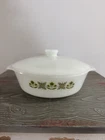 Vintage Anchor Hocking Fire-King Meadow Green Casserole Dish & Lid 1.5 Qt
