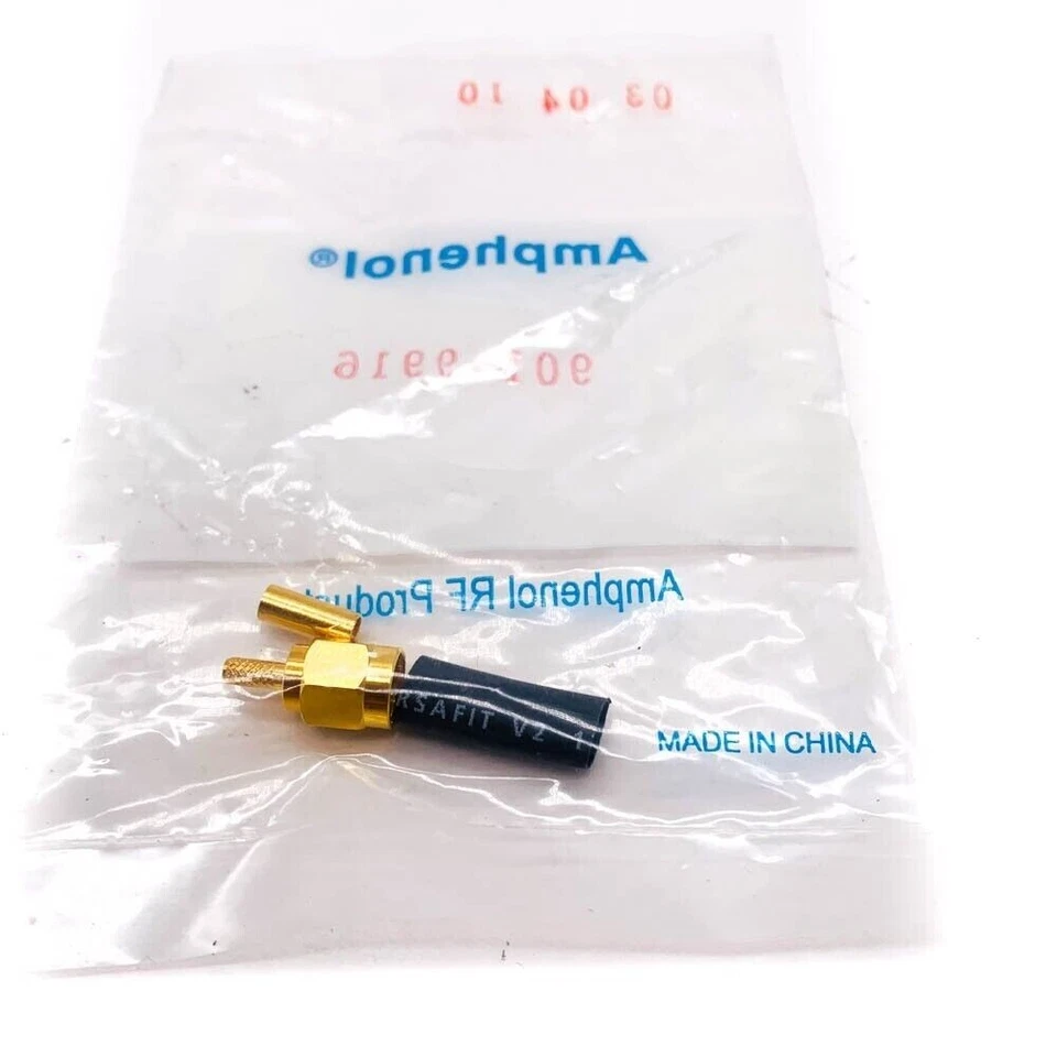 Amphenol 901-9916 RF Coaxial SMA Straight Crimp Plug 12.4 GHz 50 Ohm - Image 2 of 4