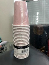 Pink 9oz Paper Hot/Cold Cups 24 Per Pack Tableware Decorations  Party Supplies