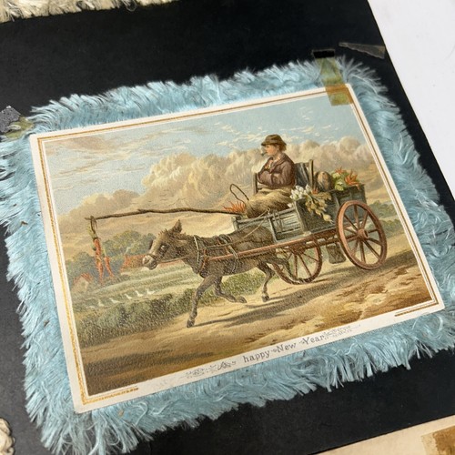 Big collection lot 20 antique 1800s Christmas Cards. Frill vintage unique rare - Picture 14 of 24