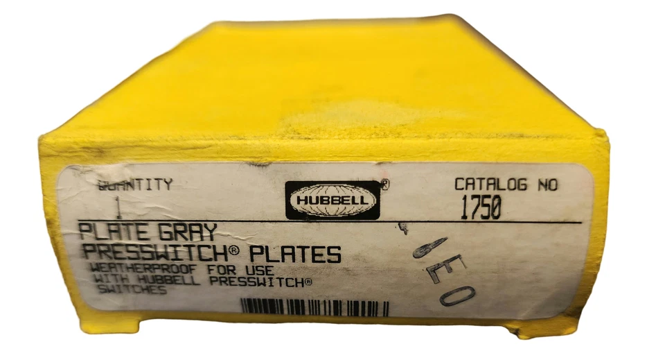 Interruptor de presión Hubbell, placa de interruptor de presión y cajas de receptáculo de metal para pista de carreras Foto 3 de 4