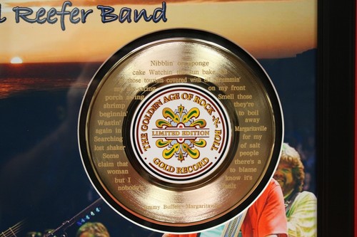 Jimmy Buffett Poster Art Wood Framed 45 Gold Record Display C3 - Picture 2 of 3
