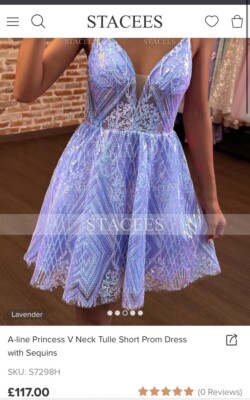 is stacees legit for prom dresses Stacees 2026 Fit & Flare Sequined Illusion Corset Ruffle Sky Blue Prom Dress with Slit