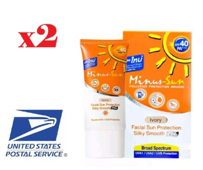 x2 Minus Sun Ivory Protection Facial SPF40 PA+++ Oil Control Silky Smooth Plus/