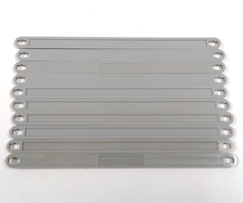 Panneaux Vintage Fischertechnik 36303 Gris - Lot De 10 Pièces - Années 1970 - Pièces De Collection