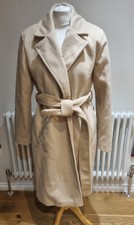 Trendyol Women's Wool Beige Coat Size 40 Uk12