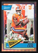 2018 Classics DEON CAIN Football Chrome card #230 CLEMSON TIGERS