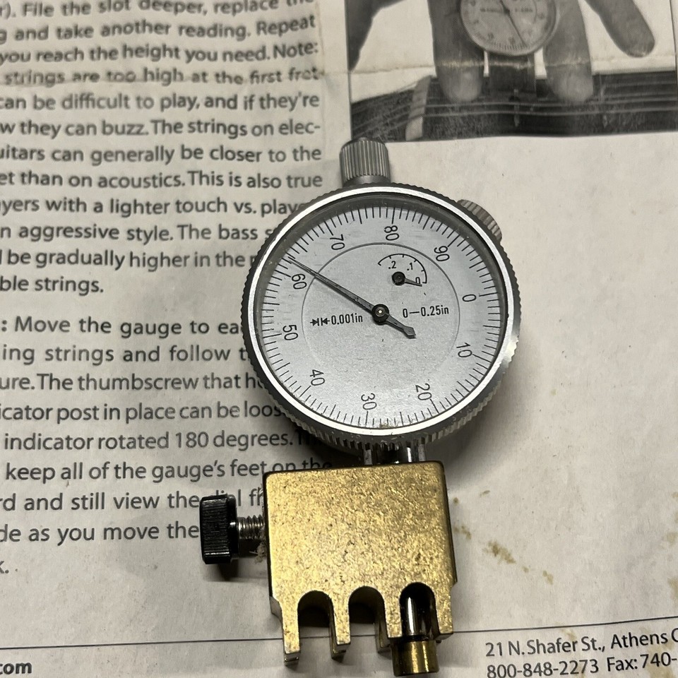 StewMac Mechanical Nut Slotting Gauge Luthier Guitar Banjo Stewart