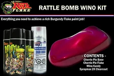 Rattle Bomb Kit - Wino Kit - Aerosol Metal Flake, Basecoat, Kandy, Clearcoat