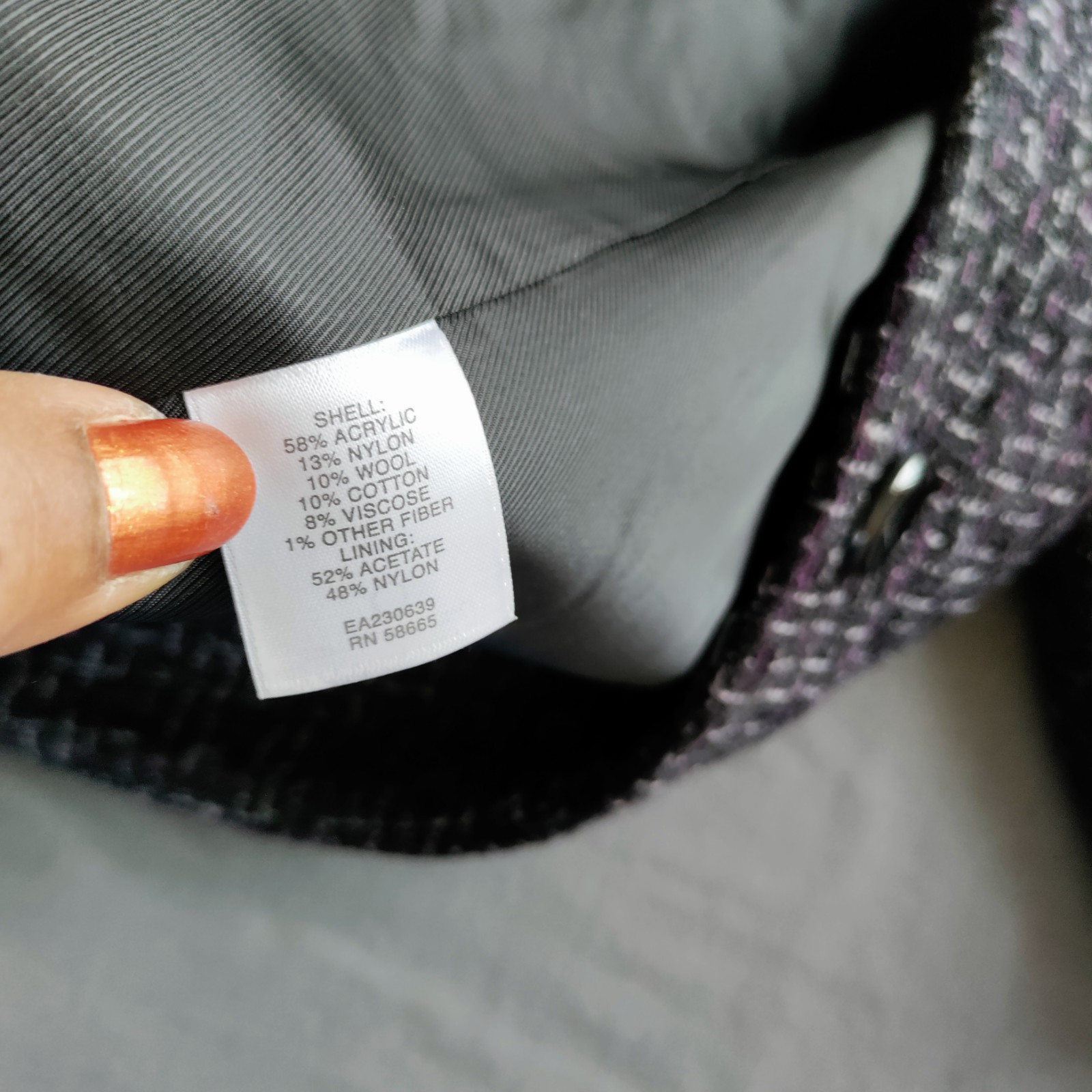 Nordstrom Classiques Entier Women Tweed Jacket Blazer Open Front M Office Casual