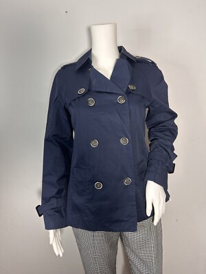 Zara Basic Jacke Trenchcoat Blau Gr. M 